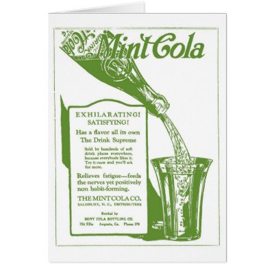 newspaper ads from the 1920. 1920 Mint Cola newspaper