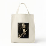 1920  Saxaphone Musician Canvas Bag
