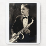1920  Saxaphone Musician Mousepads