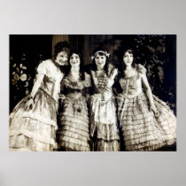 1920 Smiling Girlfriends Print