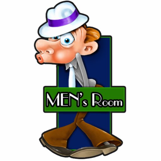 1920 theme Men's Room plaque Photo Cutouts