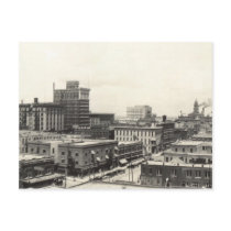 1920 View of Downtown Fort Worth, TX & Courthouse Postcards