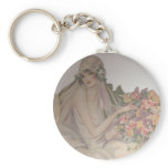 1920 Vintage beautiful bride Keychain