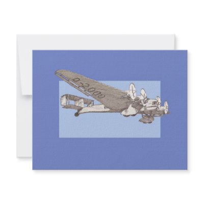 1920s Airliner Junkers G-38 Personalized Invites by Annas_Story