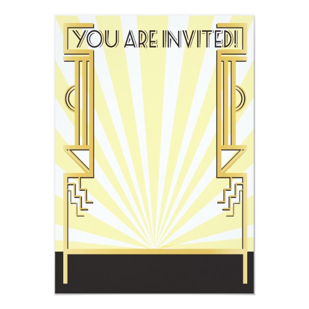 1920's  Art Deco Bachelorette Party Card