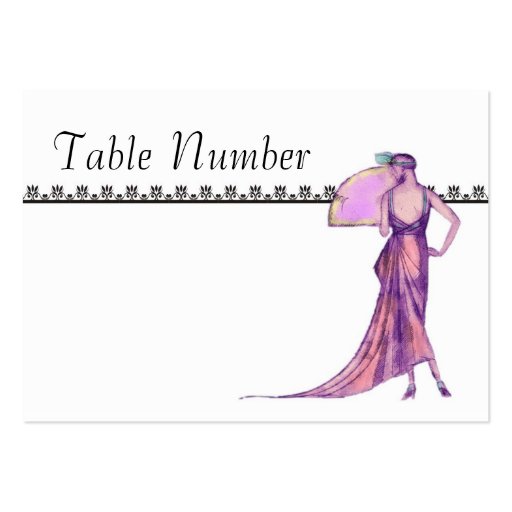 1920's Art Deco Table Number Cards Business Cards (front side)