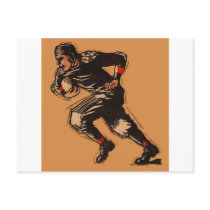 1920's Era FOOTBALL Player Illustration postcards by PaperTimeMachine 1920's Era FOOTBALL Player Illustration postcards