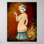 1920s Fashion - Georgette the FLapper Girl Posters