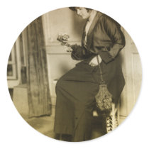1920s Fashion Round Stickers
