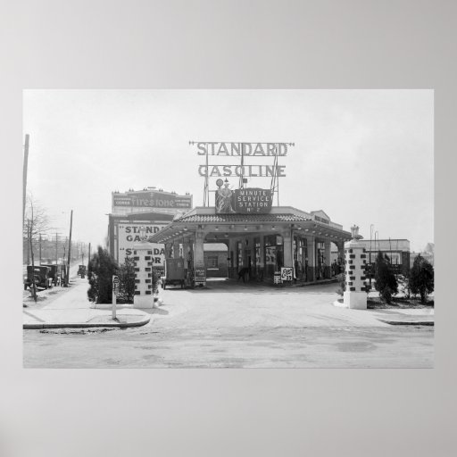 1920s Filling Station Print