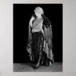 1920s Flapper Fashion and Hairstyle Print