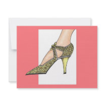 1920s High Heeled Shoe Invites