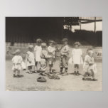 1920's Kids Playing Baseball on Major League Field Posters