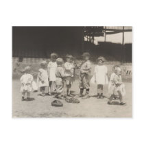 1920's Kids Playing on Major League Baseball Field Post Card