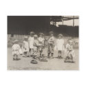 1920's Kids Playing on Major League Baseball Field postcards