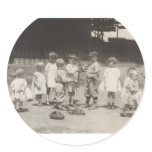 1920's Kids Playing on Major League Baseball Field stickers