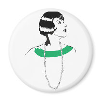 1920's Lady Fridge Magnet