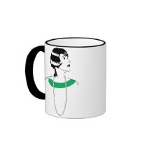 1920's Lady Coffee Mugs