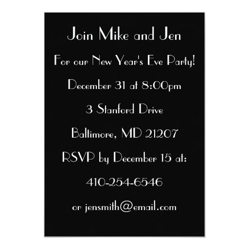 1920's New Year's Eve Party Invitation