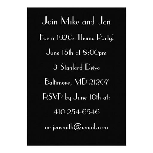 1920's Party Invitation