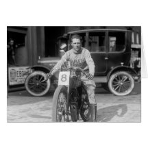 1920s Racing Motorcycle Greeting Cards