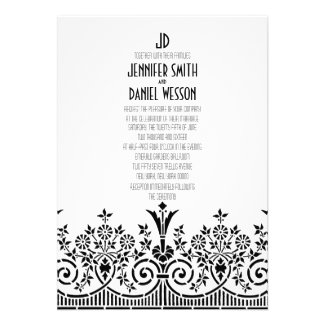 1920s Theme Wedding Invitation Template