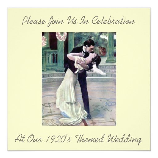 1920's Themed Wedding Invitations