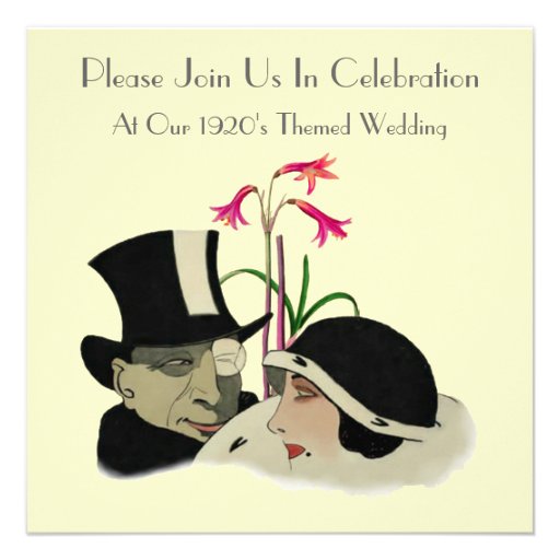 1920's Themed Wedding Invitations