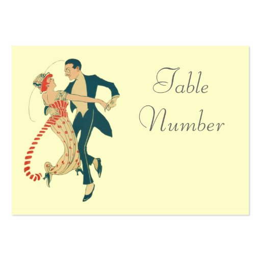 1920's Themed Wedding Table Cards Business Card (front side)