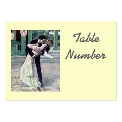 1920's Themed Wedding Table Cards Business Card Templates (back side)