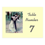 1920's Themed Wedding Table Number Cards Post Card