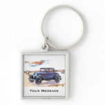 1920s Vintage Auto Luggage, Laptop Tag, Car Keys Keychain