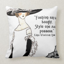 1920s Vintage Illustration Throw Pillows