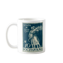 1921 10m Polish Postage Stamp Coffee Mugs