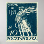 1921 10m Polish Postage Stamp Print