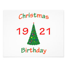 1921 Christmas Birthday Invite