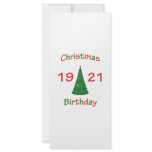 1921 Christmas Birthday Rack Card Template