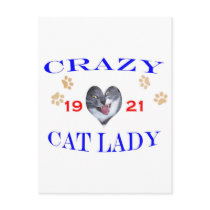 1921 Crazy Cat Lady Post Cards