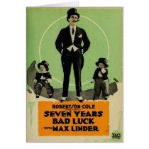 1921 Max Linder silent movie trade advertisement Greeting Card