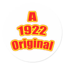 1922 Original Red Round Stickers