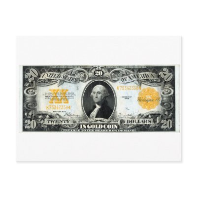 1922 US Gold Certificate Post Cards by historicimage