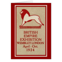 1924 British Empire Exhibition Poster Greeting Cards