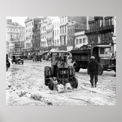 1924 Tractor Snow Plow Posters by Photoblog