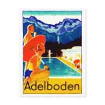 1925 Adelboden Switzerland Poster Post Card