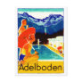 1925 Adelboden Switzerland Poster Post Card