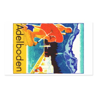 1925 Adelboden Switzerland Poster Rectangle Stickers by historicimage