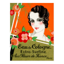 1925 Flowers of Paris France Perfume Postcards