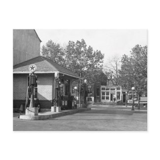 1925 Gas Station postcard