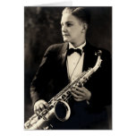 1925 Sax Musician Greeting Card
