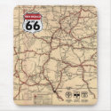 1926 New Mexico Map of Historic Route 66 mousepads